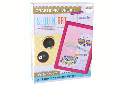 Kit DIY de lantejoulas moldura coruja colorida