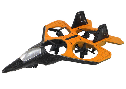 Avião de combate drone telecomandado laranja