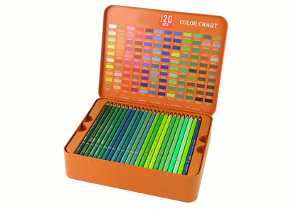 Conjunto de artista 120 peças com lápis em organizador