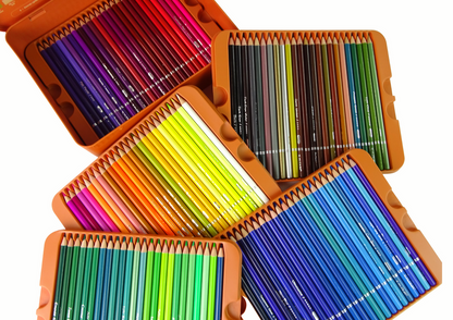 Conjunto de artista 120 peças com lápis em organizador
