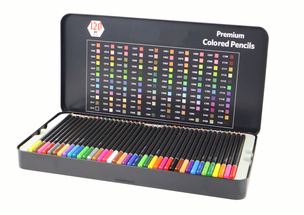 Conjunto premium de lápis 120 peças em várias cores
