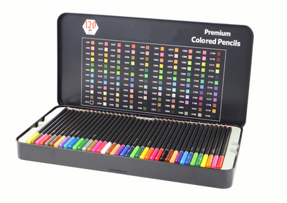 Conjunto premium de lápis 120 peças em várias cores
