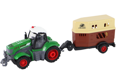 Trator telecomandado com reboque agrícola 1:24