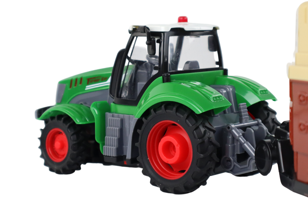 Trator telecomandado com reboque agrícola 1:24