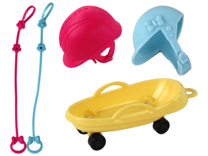 Boneca Anlily infantil com patins de inverno