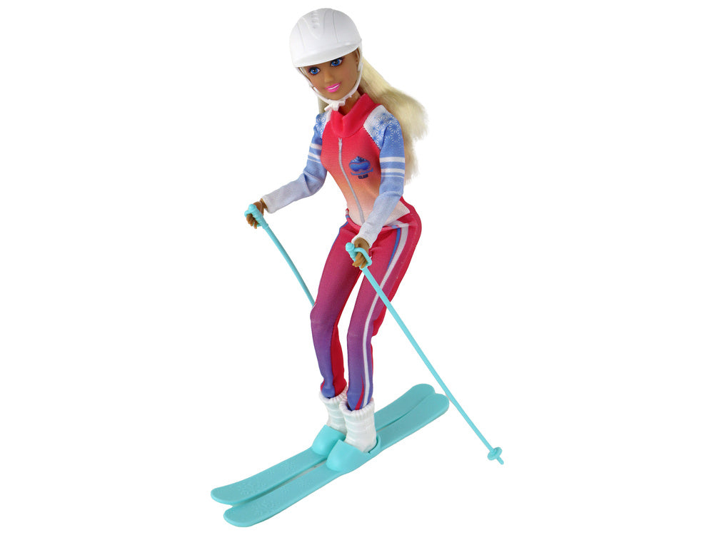 Boneca Anlily infantil com acessórios de ski
