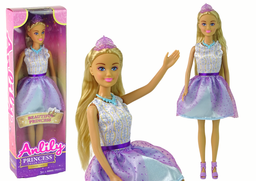 Boneca princesa Anlily rainha violeta
