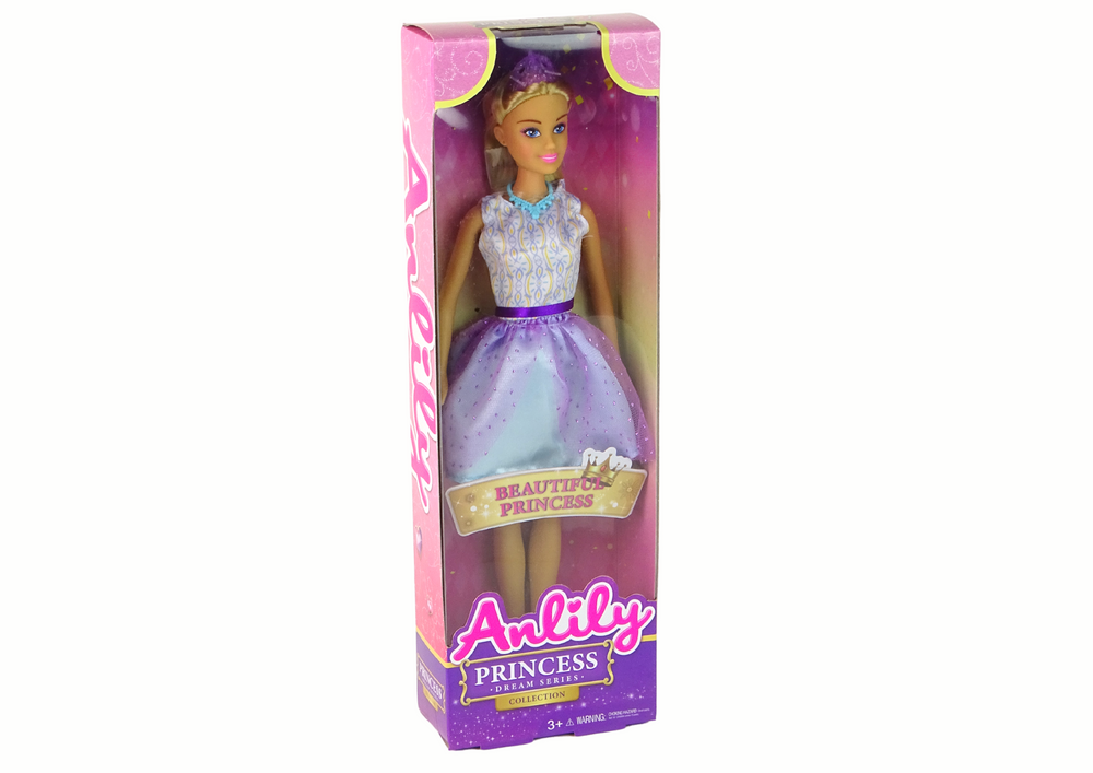 Boneca princesa Anlily rainha violeta