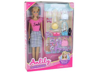 Boneca Anlily com malas e penteados