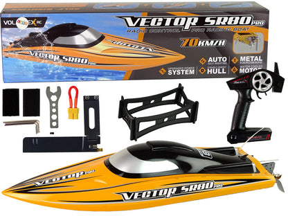 Barco a motor telecomandado brushless ARTR SR80 Pro amarelo