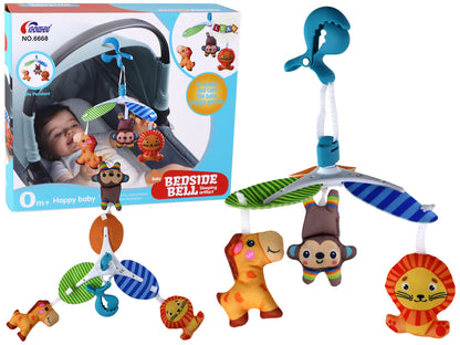 Móbile infantil com clip de animais portátil