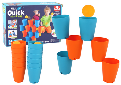 Jogo sensorial canecas 3 em 1 puzzle criativo 16 peças