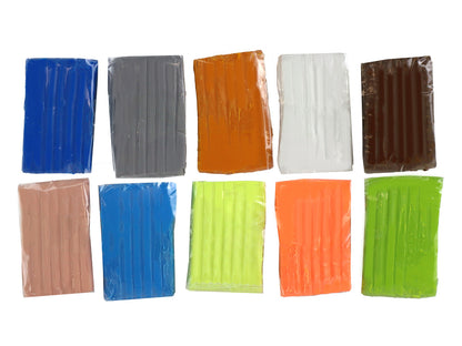 Conjunto artístico de plasticina 10 cores