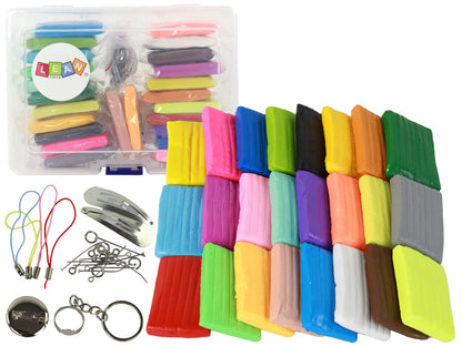 Conjunto criativo de modelagem com plasticina 24 cores e acessórios