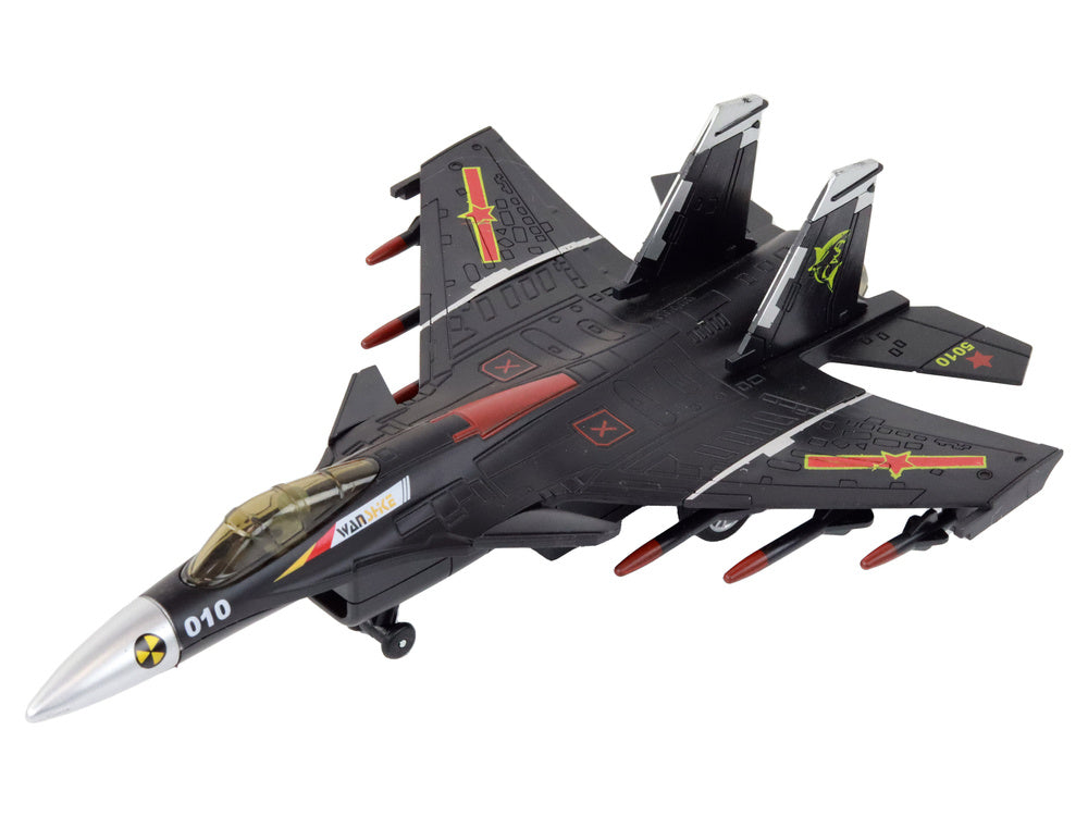 Avião de fricção cinzento, preto ou amarelo