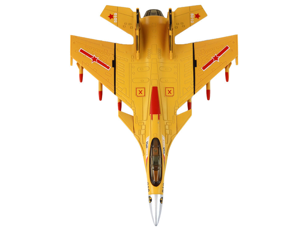 Avião de fricção cinzento, preto ou amarelo