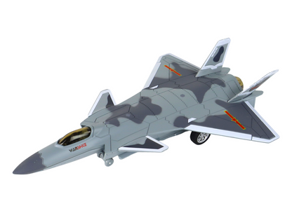 Avião de fricção preto ou cinzento