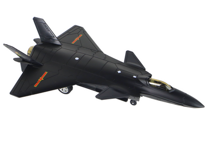 Avião de fricção preto ou cinzento