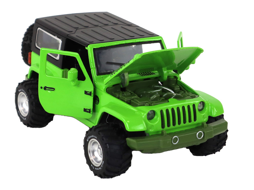 Carro todo-o-terreno de fricção a pilhas verde metal 1:32