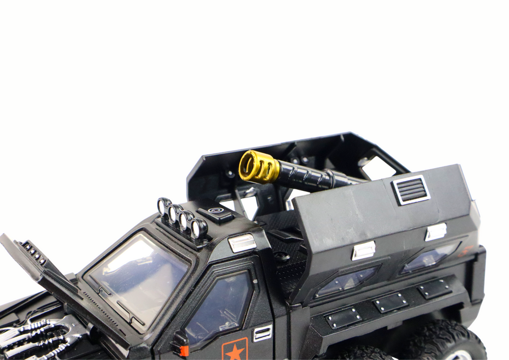 Carro com canhão interior, luz e som, 3 cores (1 unidade, sortido)