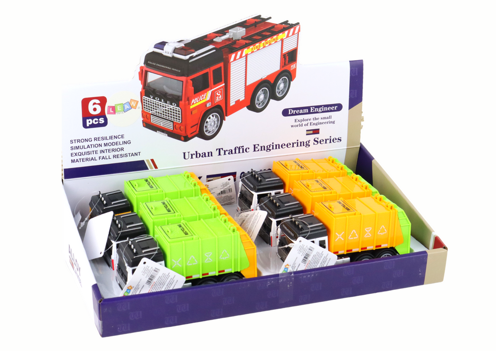 Carro do lixo com reboque, 2 cores (1 unidade, sortido)