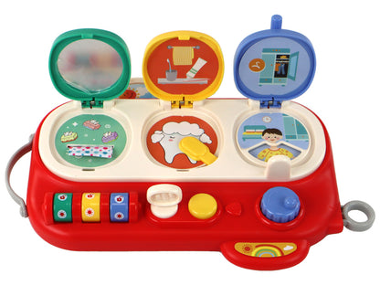 Quadro sensorial educativo vermelho