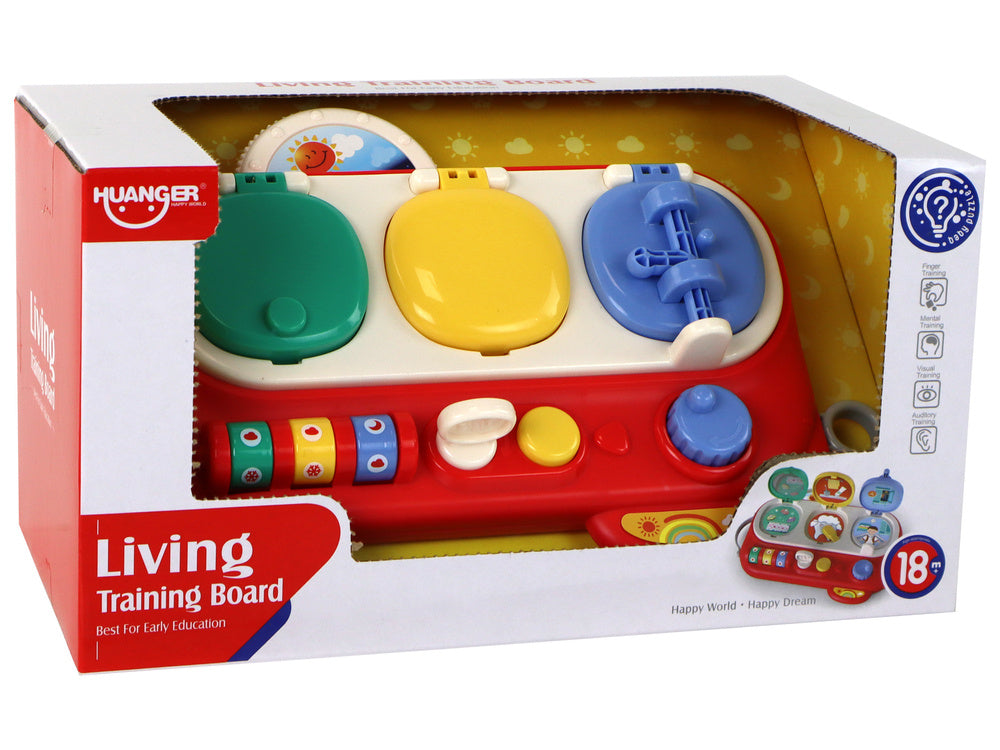Quadro sensorial educativo vermelho