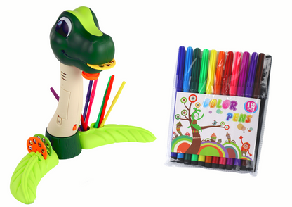 Projetor de desenho dinossauro com sons e acessórios