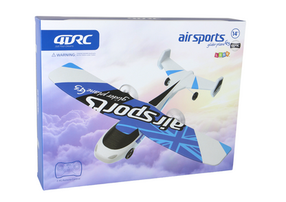 Avião R/C 4D-G3 branco e azul com luz