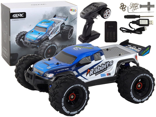 Carro todo-o-terreno RC Coelhos azul 4x4 2.4G