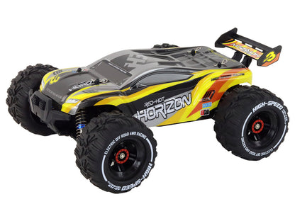 Carro todo-o-terreno RC Coelhos amarelo 4x4 2.4G