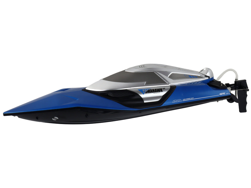 Barco a motor telecomandado 2.4G azul 30 km/h com luz
