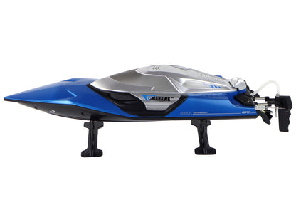 Barco a motor telecomandado 2.4G azul 30 km/h com luz