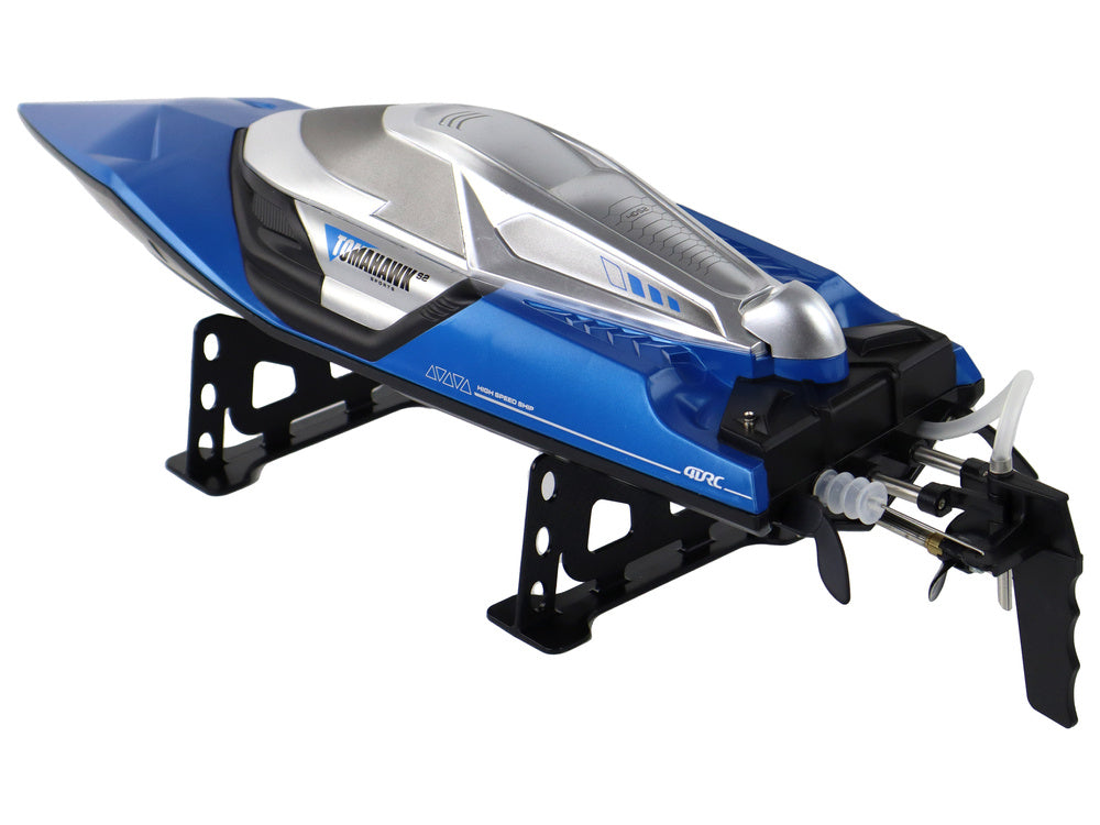 Barco a motor telecomandado 2.4G azul 30 km/h com luz