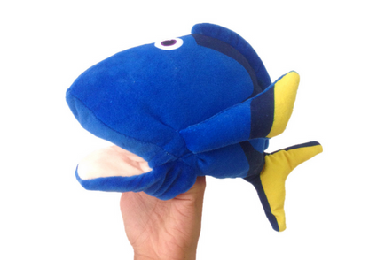 Fantoche peixe azul 25 cm