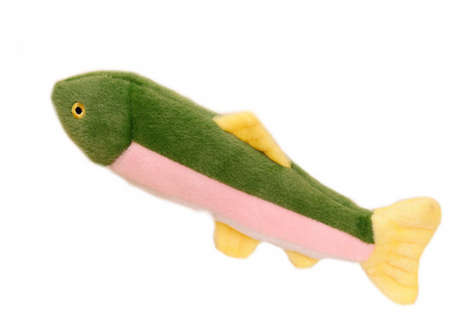 Peluche peixe colorido com guizo 30 cm