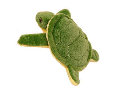 Porta-chaves peluche tartaruga com guizo verde 15 cm