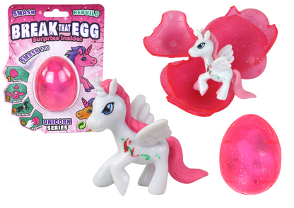 Ovo mágico unicórnio rosa 6 cm