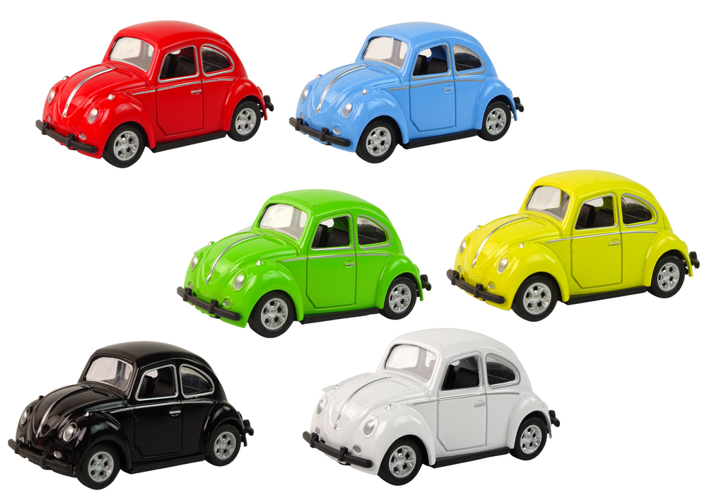 Carro beetle de fricção com mola, 6 cores (1 unidade, sortido)