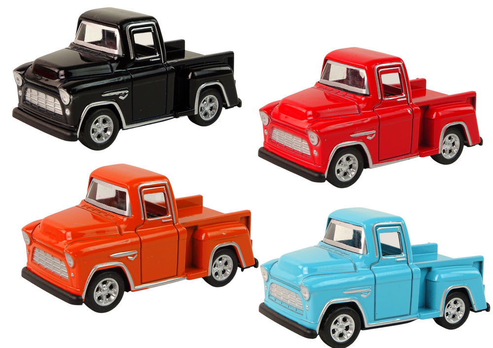Carrinha pick-up de fricção com mola, 4 cores (1 unidade, sortido)