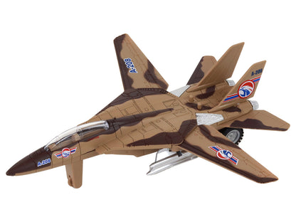 Avião militar de combate motorizado camuflado, com luz e som (1 unidade, sortido)