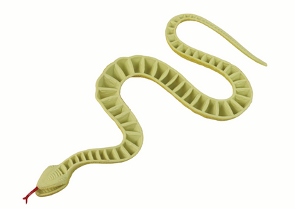 Cobra de borracha amarela com manchas vermelhas (1 unidade)