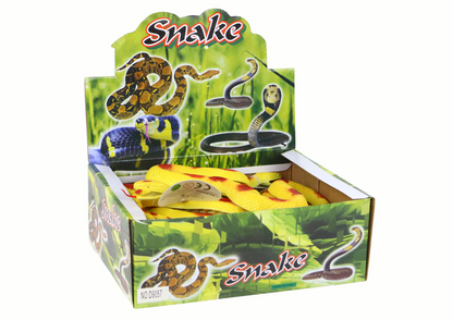 Cobra de borracha amarela com manchas vermelhas (1 unidade)