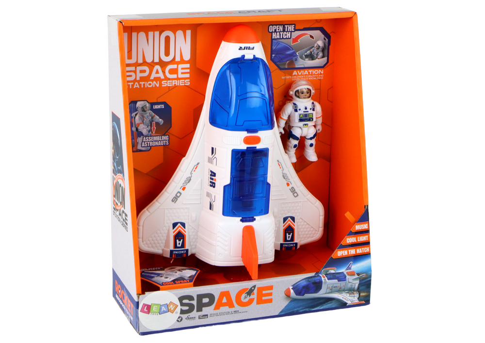 Missão espacial foguetão e cosmonauta, 2 elementos