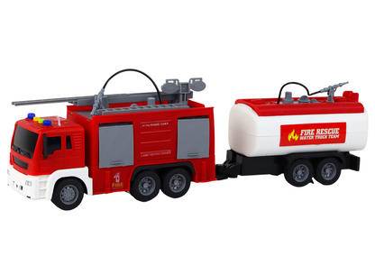 Camião de Bombeiros com Reboque Luzes e Sons 1:16