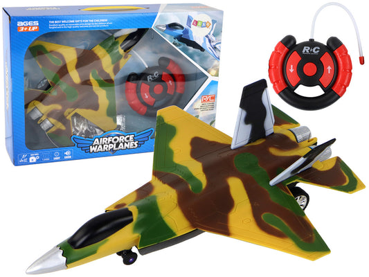 Avião Militar Caça RC Camuflado Moro