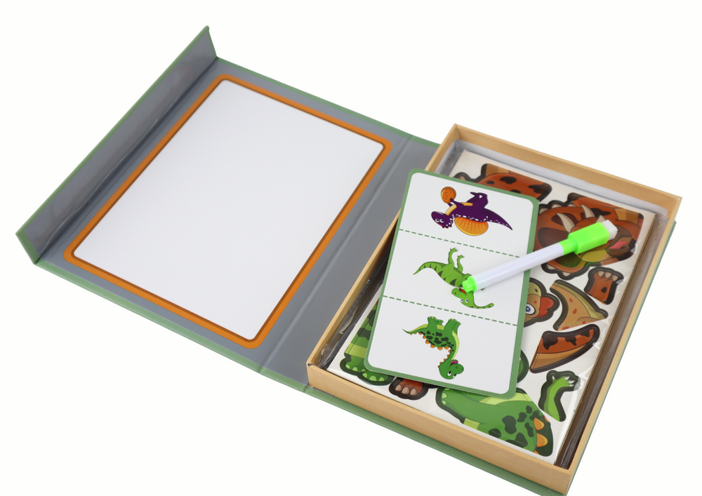 Conjunto de Puzzle Magnético Educativo Tema Dinossauros
