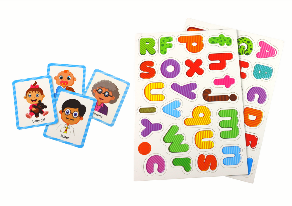 Conjunto de Puzzles Magnéticos Educativos com Quadro Multifunções