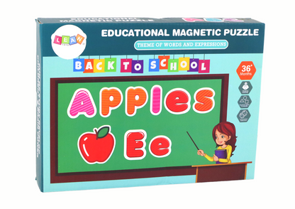 Conjunto de Puzzles Magnéticos Educativos com Quadro Multifunções