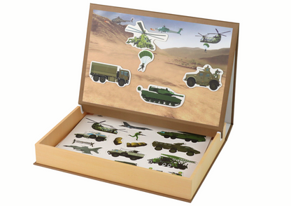 Conjunto de Puzzles Magnéticos Educativos Tema Guerra Terrestre